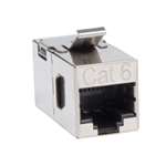 Cat6 Straight Through Modular Shielded In-line Snap-in Coupler (RJ45 F/F)