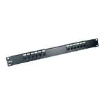 "12-Port 1U Rack-Mount Cat6/Cat5 110 Patch Panel 568B, RJ45 Ethernet"