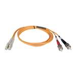 "Duplex Multimode 50/125 Fiber Patch Cable (LC/ST), 1M (3-ft.)"
