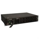 "7.3kW Single-Phase Monitored PDU, 230V Outlets (12-C13, 4-C19), IEC-309 32A Blue, 12ft Cord, 2U Rack-Mount"