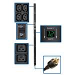"5/5.8kVA Single-Phase Monitored PDU, 208/240V Outlets (36 C13 & 6 C19), L6-30P, 10ft Cord, 0U Vertical, TAA"