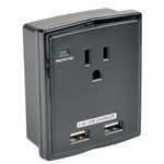 "Protect It! 1-Outlet Surge Protector, Direct Plug-In, 1080 Joules, 2.4A USB Charger"