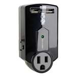 "Protect It! 3-Outlet Surge Protector, Direct Plug-In, 540 Joules, 2.1A USB Charger"