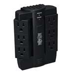 "Protect It! Surge Protector with 6 Rotatable Outlets, Direct-Plug In, 1500 Joules"