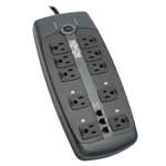 "Protect It! 10-Outlet Surge Protector, 8-ft, Cord, 2395 Joules, Tel/Modem Protection"