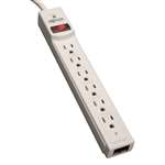 "Protect It! 6-Outlet Surge Protector, 8-ft. Cord, 990 Joules, Tel/Modem Protection, Gray Housing"