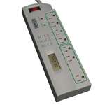 "Eco-Surge 7-Outlet, Surge Protector, 4-ft Cord, 1400 Joules, Timer-Controlled"