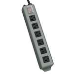 "Waber-by-Tripp Lite Industrial Power Strip with 6 Right-Angle Outlets, 15-ft. Cord, Mounting Tabs"